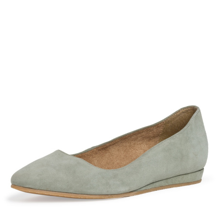 Балетки  Tamaris  зеленый  замша F-80044 фото в интернет-магазине | Omadey.ru