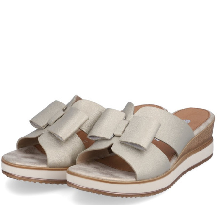 Шлепанцы  Remonte  золотой  кожа F-200257 фото в интернет-магазине | Omadey.ru