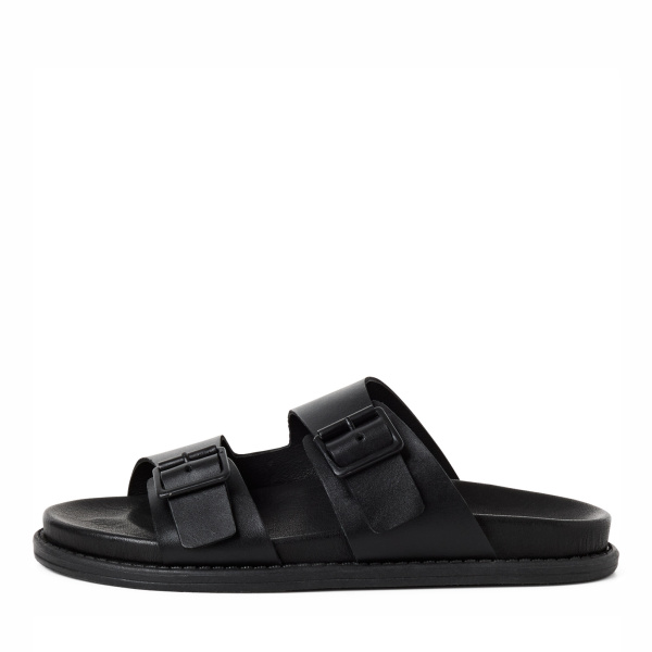 Фото Шлепанцы  Marco Tozzi  черный  кожа F-401082