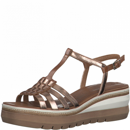 Босоножки  Tamaris  бронзовый  иск. материал F-91121 фото в интернет-магазине | Omadey.ru