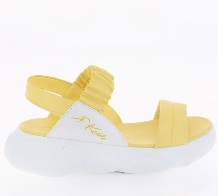 Сандалии  Keddo  желтый  кожа искусств. F-100682 фото в интернет-магазине | Omadey.ru