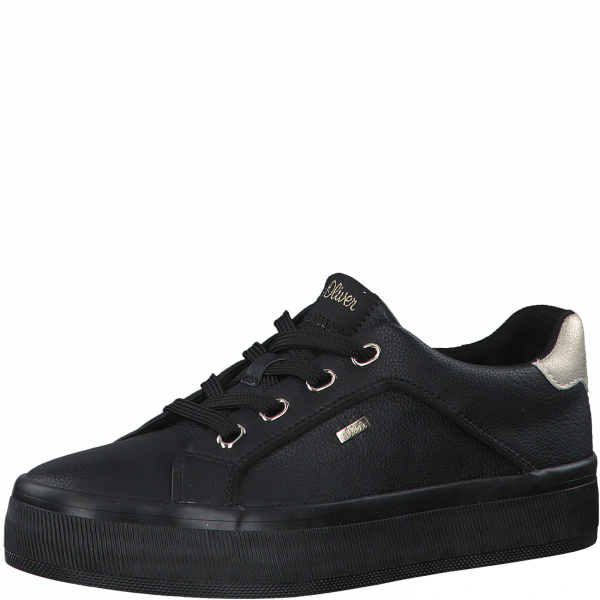 Фото Кеды  S.Oliver  черный  кожа искусств. Z-100219