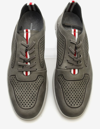 Кроссовки  Keddo  серый  нубук искуств. F-7519 фото в интернет-магазине | Omadey.ru