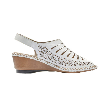 Босоножки  Rieker  белый  кожа/кожа искусств. F-80279 фото в интернет-магазине | Omadey.ru