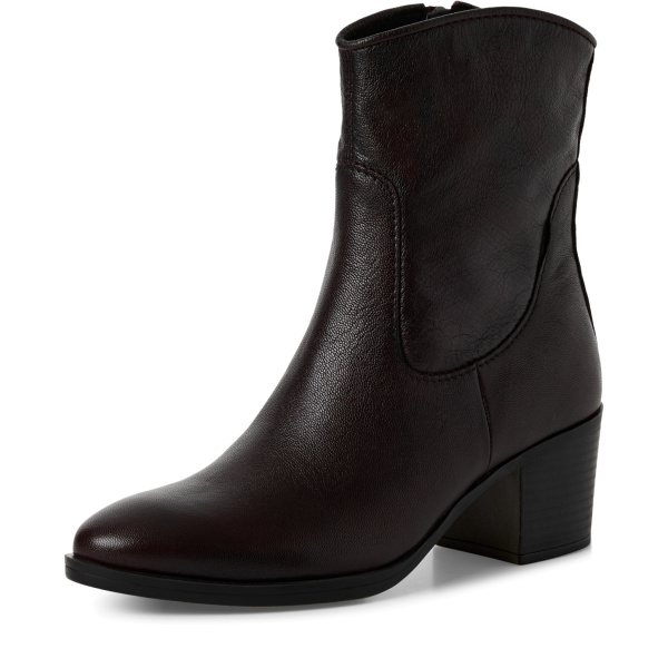 Фото Ботинки  Marco Tozzi  бордовый  кожа Z-400985