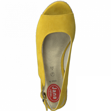 Босоножки  Jana  желтый  текстиль F-90394 фото в интернет-магазине | Omadey.ru