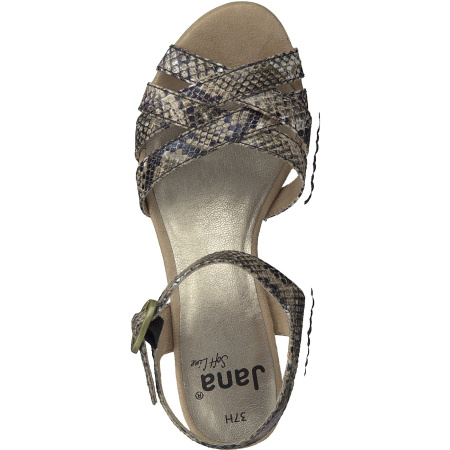 Босоножки  Jana  коричневый  текстиль F-81278 фото в интернет-магазине | Omadey.ru