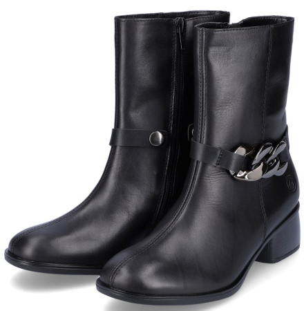 Полусапоги  Remonte  черный  кожа Z-200125 фото в интернет-магазине | Omadey.ru