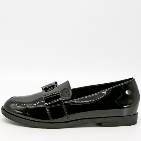 Туфли  Keddo  черный  кожа лаковая искусств. Z-100020 фото в интернет-магазине | Omadey.ru