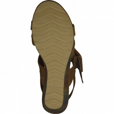 Босоножки  Marco Tozzi  коричневый  текстиль F-91087 фото в интернет-магазине | Omadey.ru