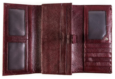 Кошелек  женские Coscet  бордовый  кожа лаковая искусств. c11973 фото в интернет-магазине | Omadey.ru