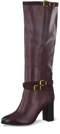 Сапоги  Tamaris  бордовый  кожа Z-100051 фото в интернет-магазине | Omadey.ru