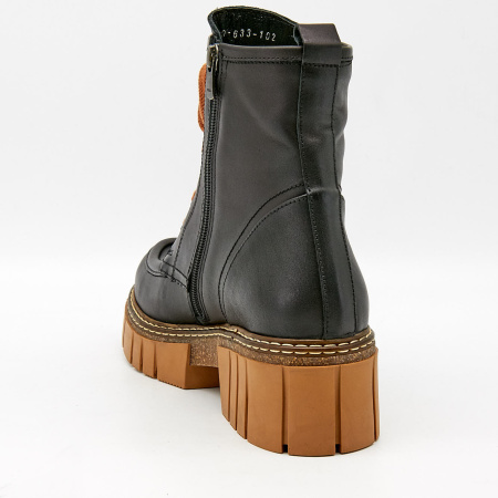 Ботинки  Dakkem  черный  кожа Z-100385 фото в интернет-магазине | Omadey.ru