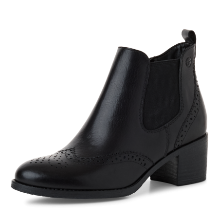 Ботинки  Tamaris  черный  кожа Z-400294 фото в интернет-магазине | Omadey.ru