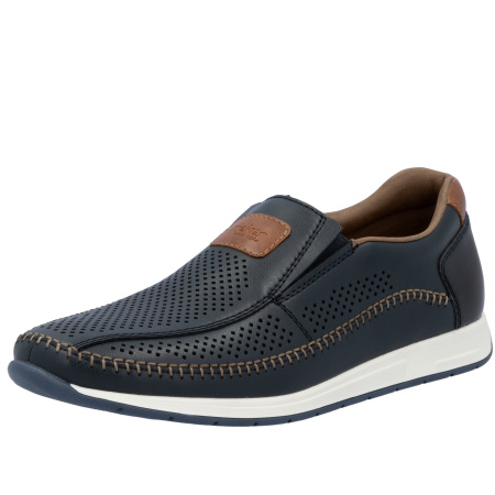 Туфли  Rieker  синий  кожа/кожа искусств. F-400052 фото в интернет-магазине | Omadey.ru