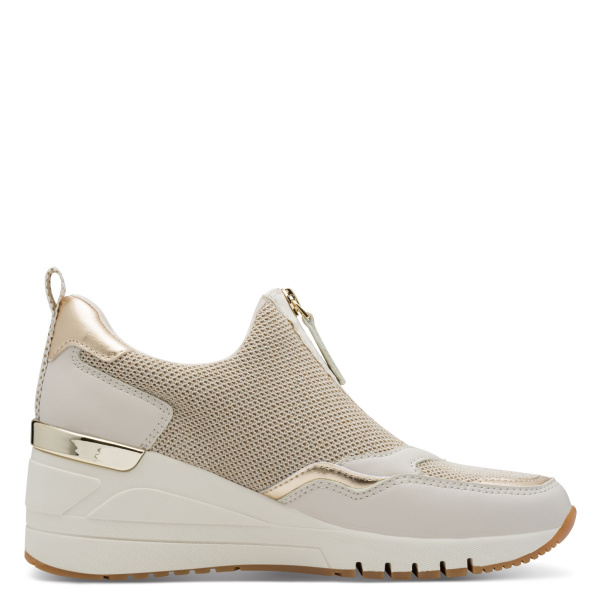 Фото Кроссовки  Marco Tozzi  бежевый  текстиль Z-400968