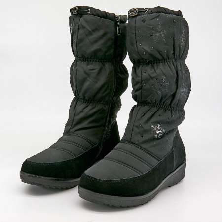 Сапоги  Baden  черный  кожа Z-8744 фото в интернет-магазине | Omadey.ru