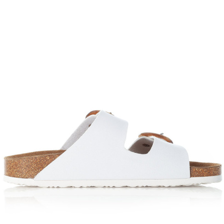 Шлепанцы  Rieker  белый  кожа искусств. F-90728 фото в интернет-магазине | Omadey.ru
