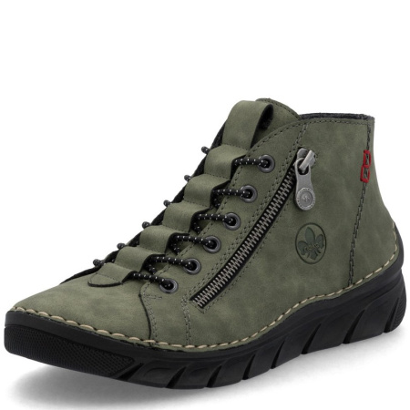 Ботинки  Rieker  зеленый  кожа искусств. Z-400864 фото в интернет-магазине | Omadey.ru