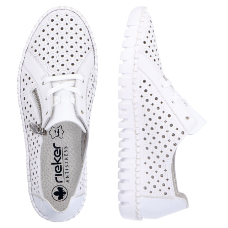 Кроссовки  Rieker  белый  кожа/кожа искусств. F-400182 фото в интернет-магазине | Omadey.ru