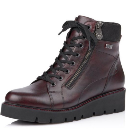 Ботинки  Remonte  бордовый  кожа/текстиль Z-89191 фото в интернет-магазине | Omadey.ru