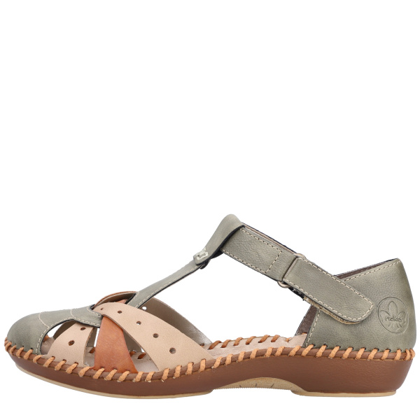 Фото Босоножки Rieker бежевый кожа искусств. F-400179