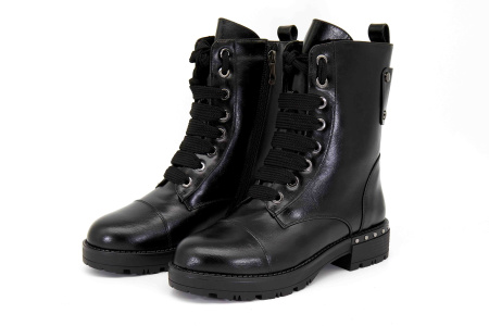 Ботинки  Betsy  черный  кожа искусств. Z-8604 фото в интернет-магазине | Omadey.ru