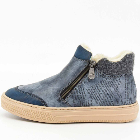 Ботинки  Rieker  синий  кожа искусств. Z-6352 фото в интернет-магазине | Omadey.ru