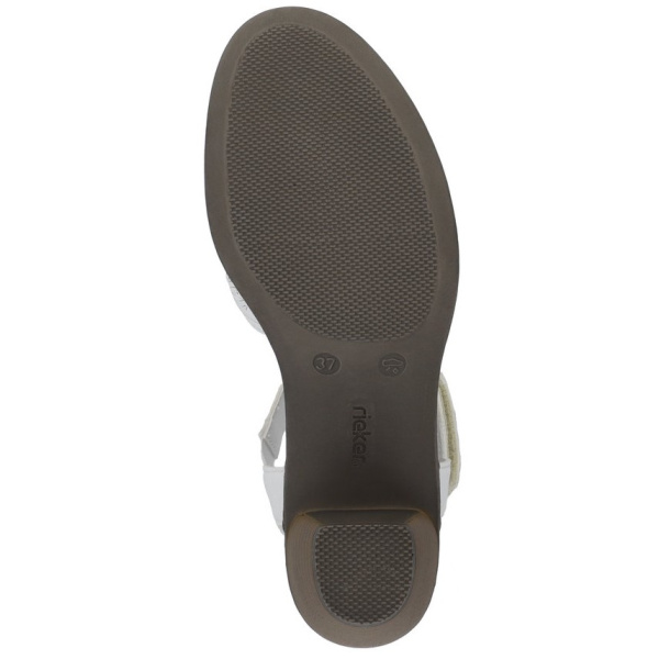 Фото Босоножки  Rieker  белый  кожа/кожа искусств. F-400075