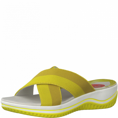 Шлепанцы  Jana  желтый  текстиль F-90881 фото в интернет-магазине | Omadey.ru
