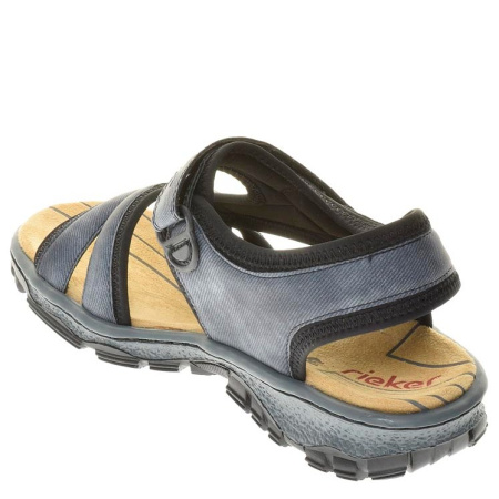 Сандалии  женские Rieker  синий  кожа/кожа искусств. F-91300 фото в интернет-магазине | Omadey.ru