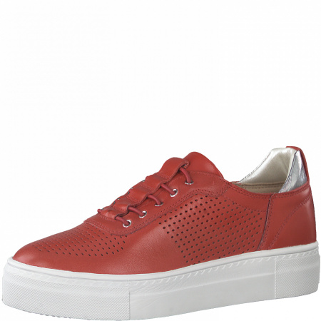 Кроссовки  Tamaris  красный  кожа F-90520 фото в интернет-магазине | Omadey.ru