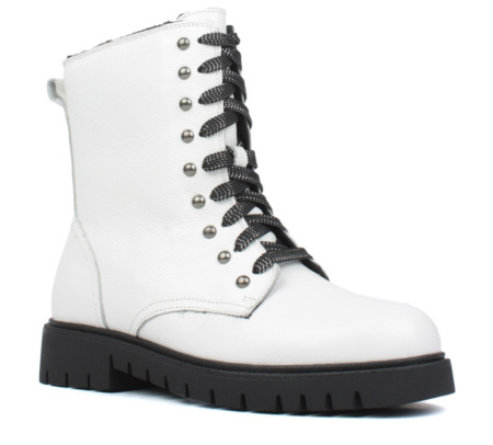 Ботинки  Baden  белый  кожа Z-89121 фото в интернет-магазине | Omadey.ru