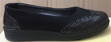 Туфли  Esse  черный  кожа Z-89079 фото в интернет-магазине | Omadey.ru