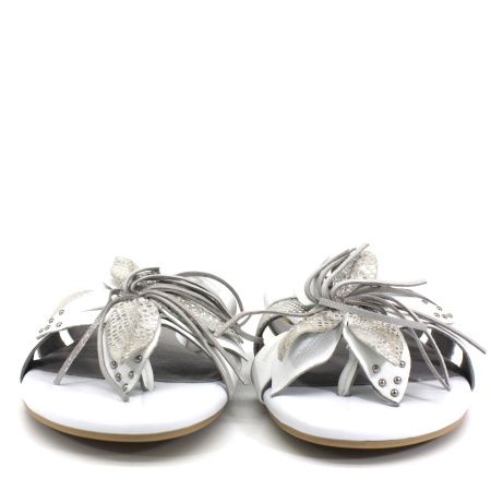 Шлепанцы  Caprice  серебряный  кожа F-7462 фото в интернет-магазине | Omadey.ru