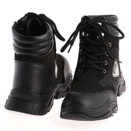 Ботинки  Keddo  черный  нубук искусств./иск.кожа Z-100840 фото в интернет-магазине | Omadey.ru