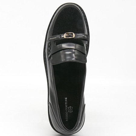 Туфли  Keddo  черный  кожа иск./иск.мех Z-8853 фото в интернет-магазине | Omadey.ru