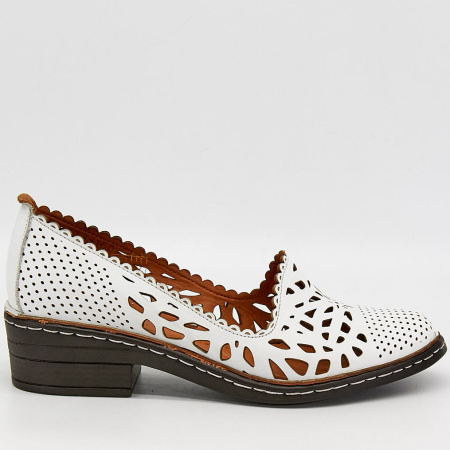 Туфли  Dakkem  белый  кожа F-90200 фото в интернет-магазине | Omadey.ru