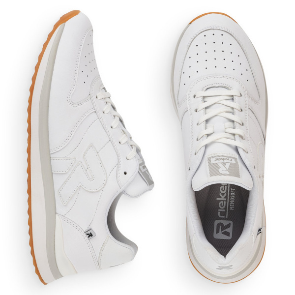 Фото Кроссовки  Rieker  белый  кожа/кожа искусств. F-200037