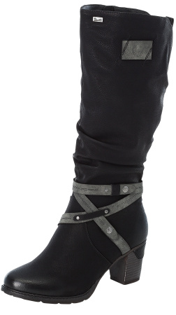 Сапоги  Rieker  черный  кожа искусств. Z-90244 фото в интернет-магазине | Omadey.ru