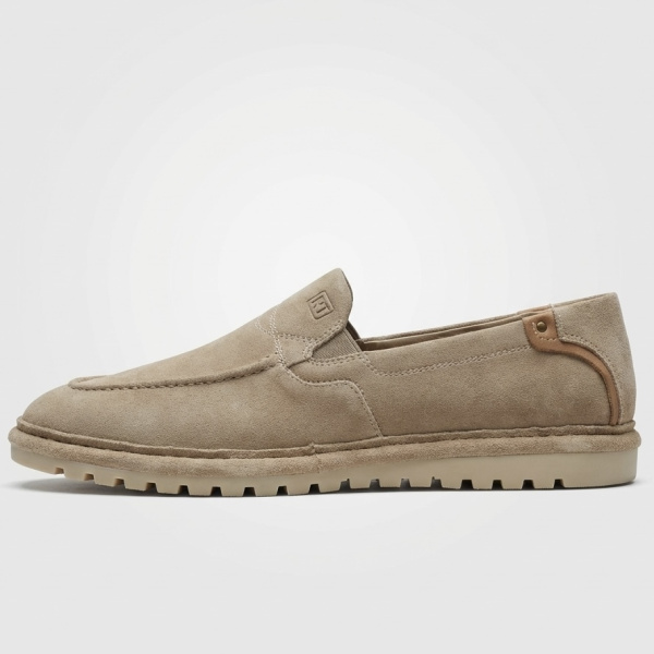 Фото Слипоны  Romitan  бежевый  замша  F-401202