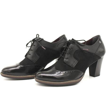 Полуботинки  Tamaris  черный  кожа/кожа искусств. Z-8029 фото в интернет-магазине | Omadey.ru