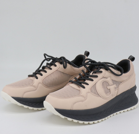 Кроссовки  подростковая Grunberg  персиковый  кожа иск. Микрополитекс/текстиль F-80671 фото в интернет-магазине | Omadey.ru