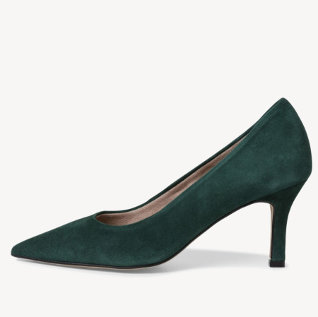 Лодочки  Tamaris  зеленый  кожа Z-400528 фото в интернет-магазине | Omadey.ru