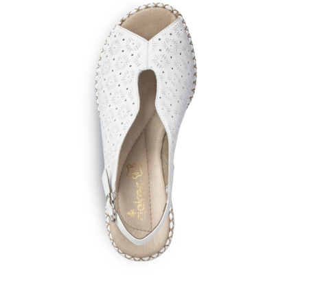 Босоножки  Rieker  белый  кожа F-80436 фото в интернет-магазине | Omadey.ru