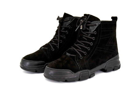 Ботинки  Baden  черный  кожа Z-8711 фото в интернет-магазине | Omadey.ru
