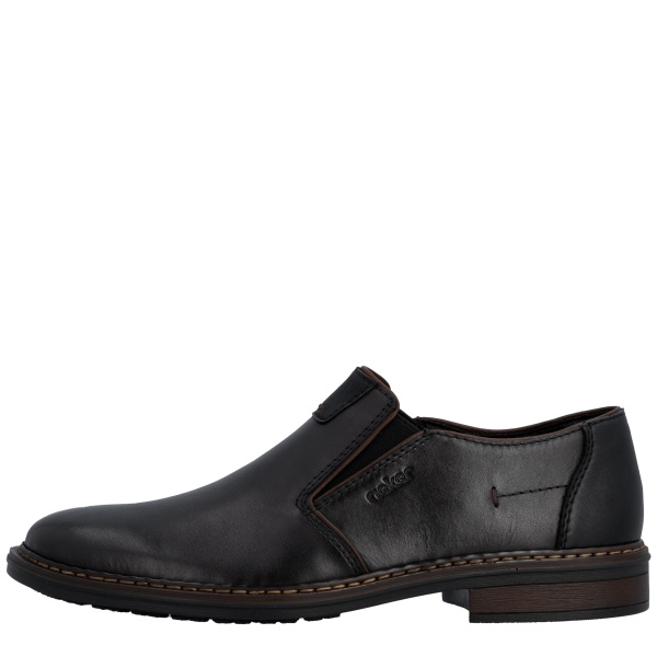 Фото Туфли  Rieker  черный  кожа/кожа искусств. F-401100