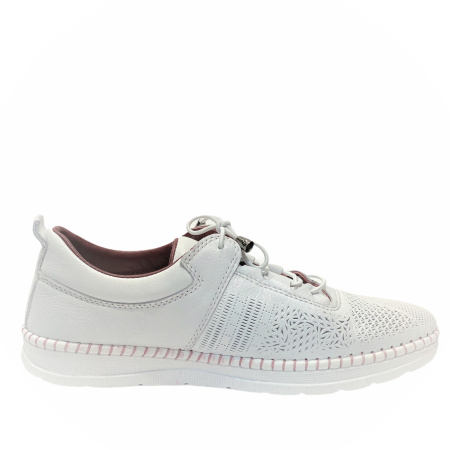 Кроссовки  женские Rovigo  белый  кожа F-90814 фото в интернет-магазине | Omadey.ru