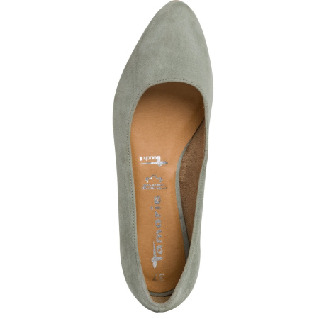 Балетки  Tamaris  зеленый  замша F-80044 фото в интернет-магазине | Omadey.ru