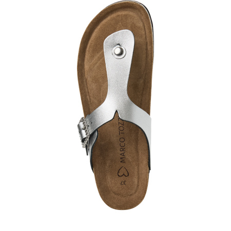 Шлепанцы  Marco Tozzi  серебряный  кожа F-400825 фото в интернет-магазине | Omadey.ru